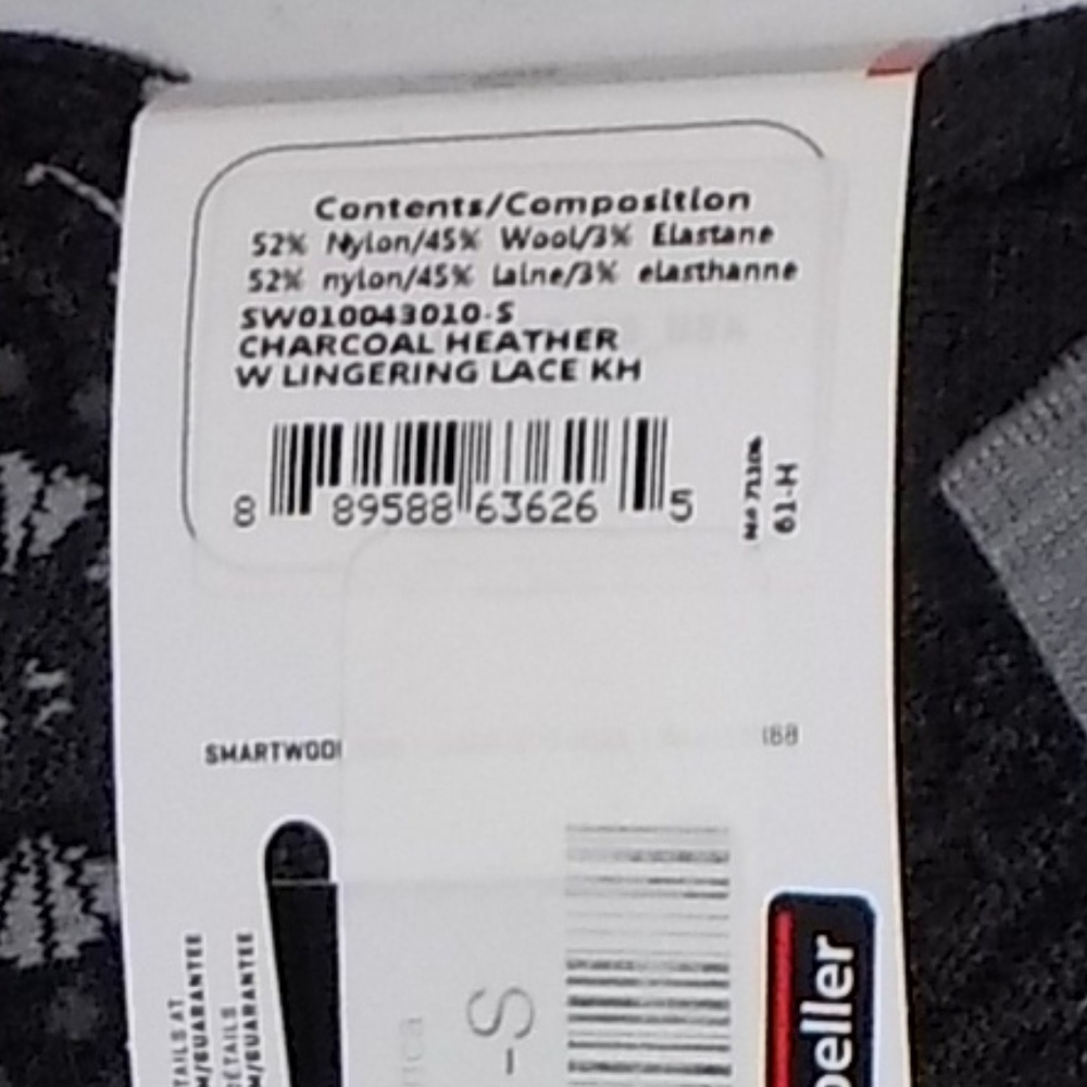 New Smartwool over calf charcoal heather Socks - Picture 3 of 5